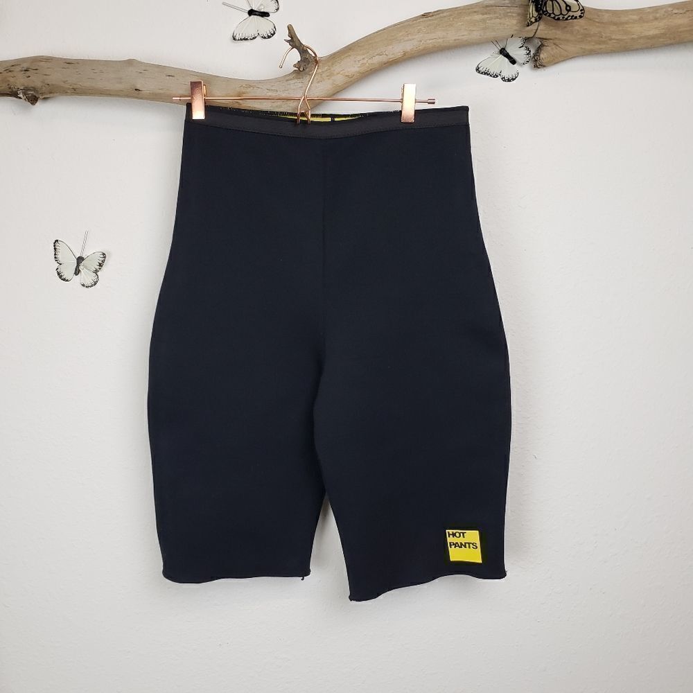 Hot pants brand black neoprene compression shorts